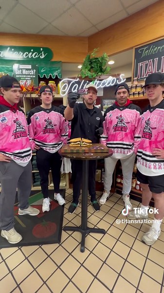 Introducing THE TITAN 🏒 Order it today over at @Taliercios Ultimate Gourmet in Middletown and come out this weekend to raise awareness and support Breast Intentions 💞 #njtitans #thetitan
