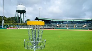 Disc Golf takes over Pelicans Ballpark for a one-night only event on Halloween night, October 31, courtesy of the Myrtle Beach Open, Innova Disc Golf, and The Teddy Peddler. Attendees are encouraged to join in the Halloween spirit and play their round in costume. BOOK A TEE TIME: https://atmilb.com/47yQ5J1 | Myrtle Beach Pelicans
