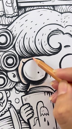 A super simple tutorial on how to color her hair with crayons. This is very cute and very easy. It's a great way to experiment with different color combinations. I can do it and so can you. Let's try it ❤️🌞 Search "Spooky Town Coloring Book" on Amazon or visit our store 👉 link in bio!💫 Use our hashtags #cocowyocoloringbook #cocowyopublishing #cocowyo for us to see yourbeautiful artwork.👉 Join our Coco Wyo Coloring Books community group to receive the lastest updates on theOFFER of us: link i