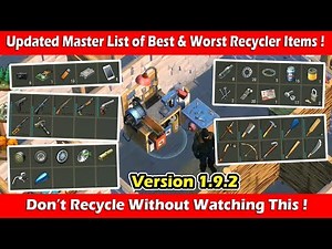 Updated Master List of Best & Worst Recycler Items (1.9.2)! Last Day On Earth Survival