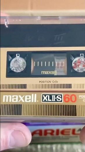 Unpacking the parcel. MAXELL audio cassettes