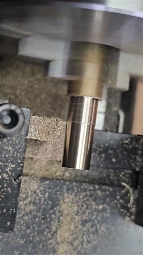 First cuts on the lathe #sherline #lathe #machinist #metal #machining