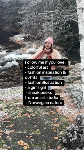 I see a lot of people saying “Follow me to get more followers” - which is fine, we all want to grow. But when that’s all I know about you, I don’t know who you are or what you inspire. So here’s my account in a nutshell 💛 I create illustrations and art in my small Norwegian town studio 🎨 I share sneak peeks, my creative process, and the things I make My work: original projects, brand-inspired illustrations, magazine covers, and client work I’m a fashion girl, so I share outfits and inspiration