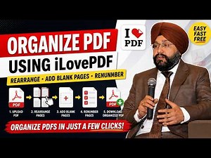 Organize PDF Like a Pro with iLovePDF | Rearrange Pages, Add Blank Pages & Renumber PDFs