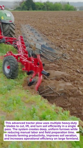 INSANE Tractor Plow Machine Digging Perfect Furrows in Seconds!