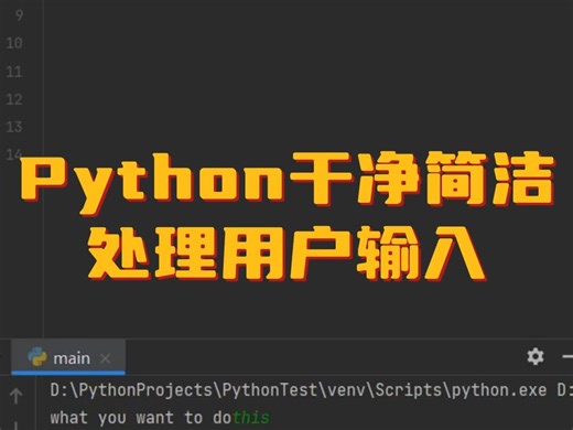 Python干净简洁处理用户输入