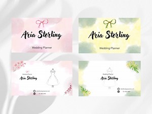 Minimalist Wedding Planner Business Card | Modern Branding for Event Planners | Editable Canva Template - Etsy Canada