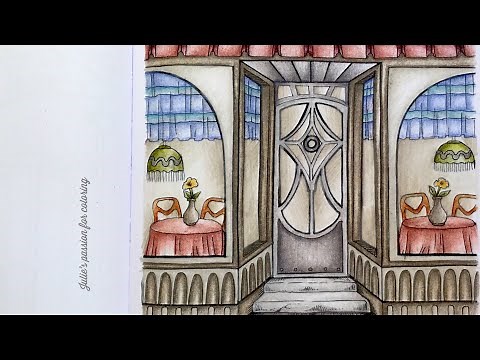 NICE LITTLE TOWN 1 by Tatiana Bogema - prismacolor pencils - color along