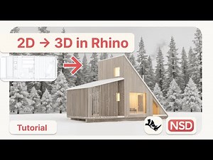 Rhino Complete Tutorial: Model Building from 2D Drawings Floor Plan + Elevations.