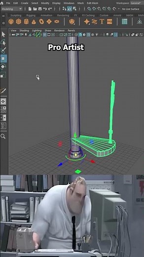 Noob vs Pro Artist:- 3D Maya Model Spiral stair #mayatutorial #3dtips #maya3d #shorts
