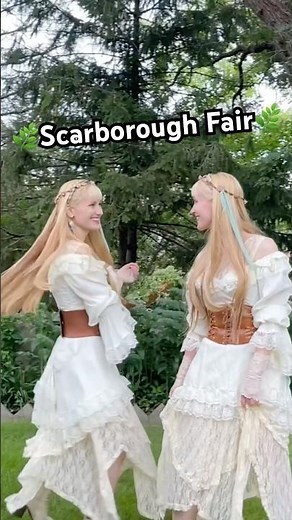 Have you been to Scarborough Fair? 🌿🌿 #scarboroughfair #harptwins #harp #castle #celticmusic