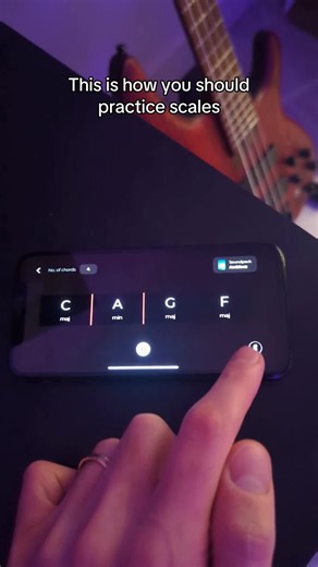 This is Backtrackit app for bass scales practice #bassists #bassist #app