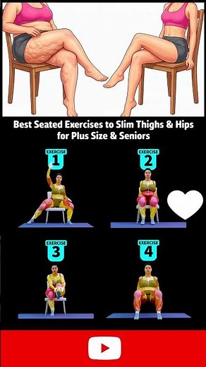 D2018 -Chair Workout Best Seated Exercises To Slim Thighs & Hips No Standing Needed