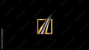 Elegant Logo Reveal Motion Graphics Animation Design Opening Golden Square Presentation Intro Business