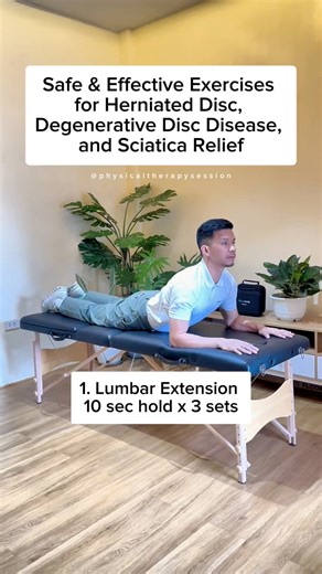 1M views · 6.2K reactions | ✨ Safe & Effective ️‍♂️ Exercises for Herniated Disc, Degenerative Disc Disease & Sciatica Relief ‍♂️ #backpain #sciatica #sports #physicaltherapysession | Physical Therapy Session | Facebook