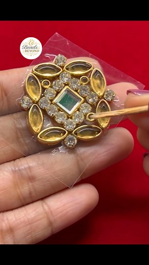 DIY Kundan Stud Earring #jewerly #earring #handmade #jewellery #trending #art #PearlJewelry #short #diy #jewelry | Beads & Beyond