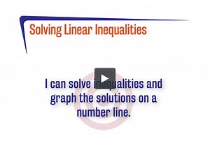 FL 3.1.6 Solving Linear Inequalities