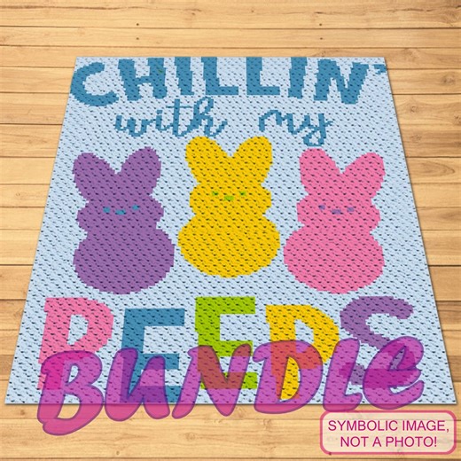 Crochet Easter Pattern BUNDLE - C2C Graphgan Pattern and Single Crochet Pillow Pattern With Written Instructions - Etsy