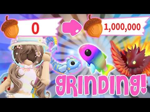 Grinding for Acorns & Fishing for Rainbow Karp! | Adopt Me Summer Camp Update Roblox | Riivv3r