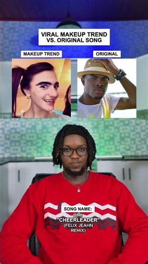 Viral Makeup Trend Vs. Original Song: OMI "Cheerleader" (Felix Jaehn Remix) #shorts