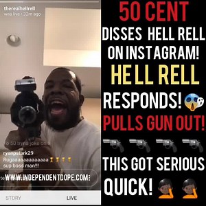 594K views · 1.9K reactions | 50 Cent vs Hell Rell pt 2..... Go on 50 Cents Instagram if you missed out! 臘‍♂️ Independent Dope on spotify: https://open.spotify.com/user/t1dhfzi49fzb5kmhnyzh9cd37/playlist/0kxiqbCwbaQgMb92b8HyUP?si=hTRVjIU8QEqvH-KfwvXayg | Independent Dope | Facebook