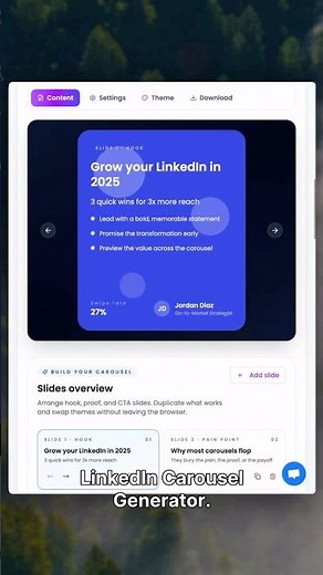Create STUNNING LinkedIn Carousels in Minutes?