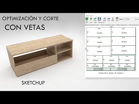 OPTIMIZACIÓN DE CORTE CON VETAS SKETCHUP CURSO TUTORIAL GRATIS (CUTTING OPTIMIZATION)