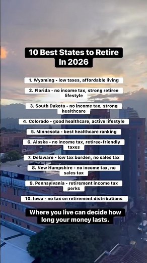 Top 10 U.S. States for Retirement