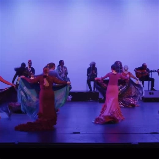 Ole working their shawls !! Not as easy as it looks , full body work out to move the shawl and the Bata de Cola. From our last show at Downey Theatre , save the date March 1st 2026 we are back at La Mirada . Can’t wait that long ? Join us Oct 25th at one of our intimate flamenco tablaos - link in bio #flamenco #dance #liveperformance #flamencoshow #flamencodancer #dancecompany #community #passion #culture | Esencia Flamenca Dance Company
