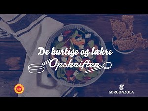 Salat med pink grapefrugt, blancherede rejer, små terninger af pikant Gorgonzola BOB