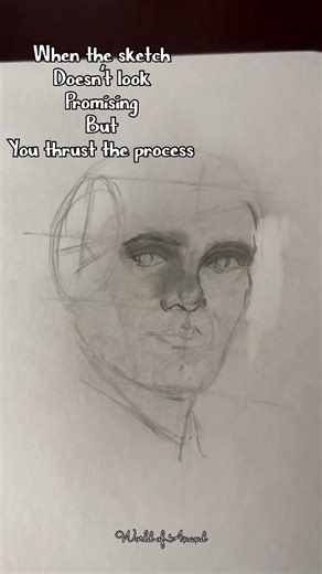 You Gotta trust the process 🙂 #art #sketchbook #trendingshorts