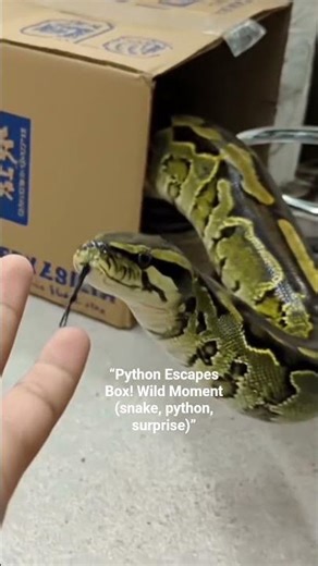 “Python Escapes Box! Wild Moment (snake, python, surprise)” #aiwildlife #animalai #wildlifeai