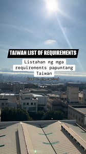 TAIWAN LIST OF REQUIREMENTS ☑️PEOS CERTIFICATE (peos.dmw.gov.ph) ☑️POEA E-REGISTRATION (onlineservices.dmw.gov.ph/OnlineServices/POEAOnline.aspx) ☑️PASSPORT (OLD & NEW / 3 YRS VALIDITY ☑️SSS UNIFIED MULTIPURPOSE ID (UMID ID)/ NATIONAL ID (EGOV) (sss certificate) ☑️ARC (EX-TAIWAN) entry - exit immigration chap (CERTIFICATE OF ENTRY AND EXIT DATES Taiwan embassy) ☑️EX-ABROAD -BOI Travel Records ☑️ PSA- Birth Certificate / Marriage Contract (w/receipt and complete middle names both parents) ☑️ LOCA
