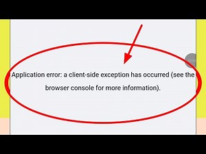 Fix Application error a client-side exception has occurred (see the browser console for more Problem
