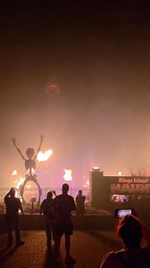 Kings Island Halloween Haunt Fountain Fire Show 2025 #sixflags #halloween #amusementpark #themepark | Q Views