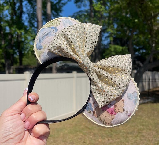 Winnie the Pooh Minnie Ears Headband and Matching Bag Charm - Etsy