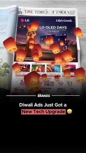 BTS with Brands on Instagram: "Diwali ads just got a tech upgrade! With new visuals, sounds, and interactive designs, brands are lighting up the festive season in a fresh, exciting way."