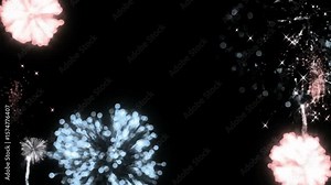 Stunning Fireworks Display 4K Ultra HD Video Footage of Colorful Explosions and Sparkling Lights for Celebration Events