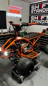 You know i had to put the wireless lights on it right. #sh1ftedstandards #deathtogas #ev #worldsfirst #fullelectric #miniquad #electric #orange #quad #electricbike #surron #electricmotor #ebike | Shifted Standards