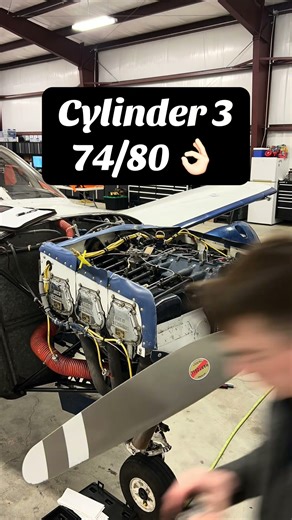 Performing a compression test on a Lycoming engine #aviation #airplane #aircraftmaintenance #pilot