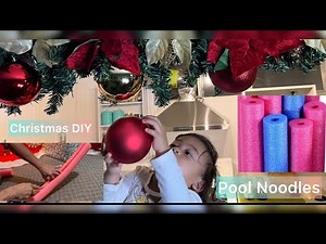 DIY Christmas Decoration using Pool Noodles