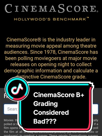 CinemaScore B : Is It Really Considered Bad?