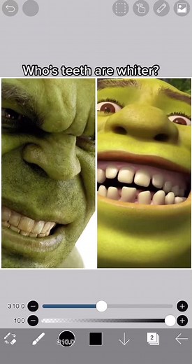 Shrek vs. Hulk: Who Has Whiter Teeth?
