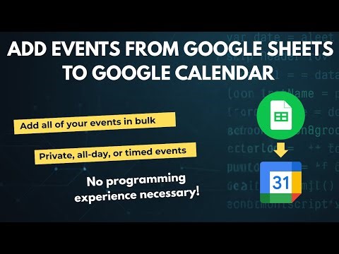 Automate Adding Events from Google Sheets to Google Calendar (No Add-ons)