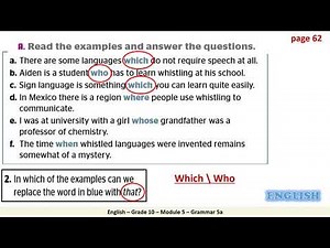Grade10 English module 5 Grammar 5a Relative Pronouns and Relative Adverbs