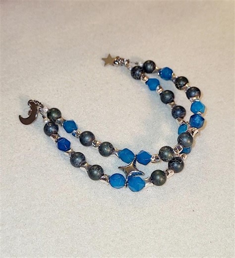 Multi- Strand Beaded Gemstone Crystal Bracelet - Etsy