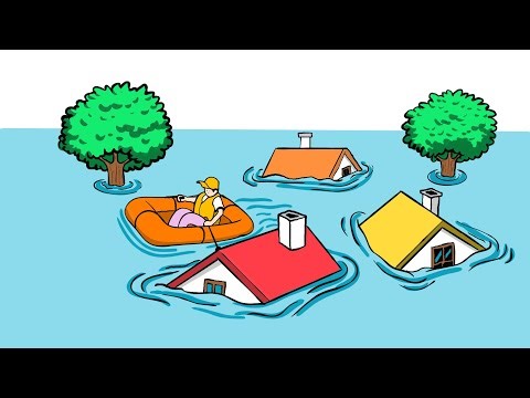 How to Draw A Flood Scene| Flood Drawing Easy Tutorial #howto #flooddamage #easydrawing