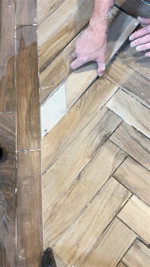 How To Fit Herringbone Bathroom Floor Tile Was this satisfying? #how #howto #tile #herringbone #bathroom #diy #asmr #asmrsounds | Jackthetileruk