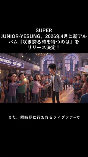 SUPER JUNIOR-YESUNG、2026年4月に新アルバム『咲き誇る時を待つのは』をリリース決定！