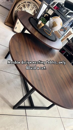 Modern nesting tables set — stylish foldable design $80